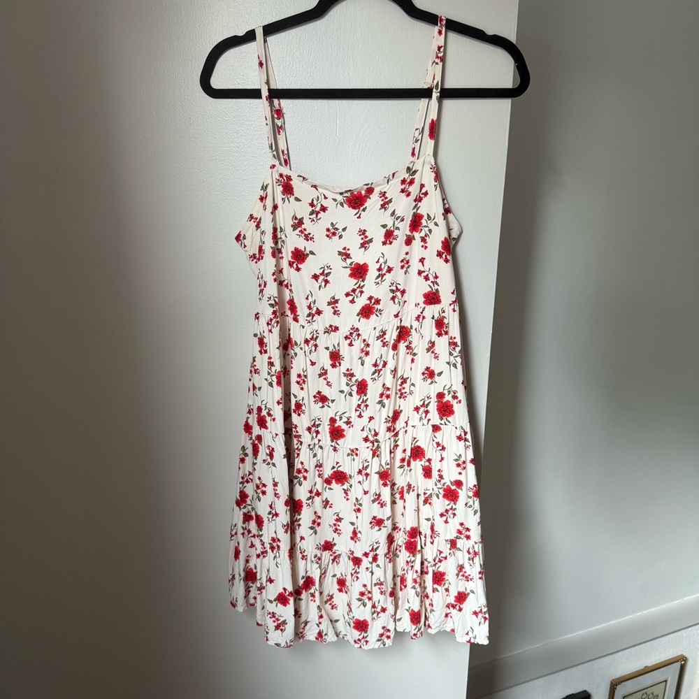 Old Navy Floral Tiered Swing Mini Dress